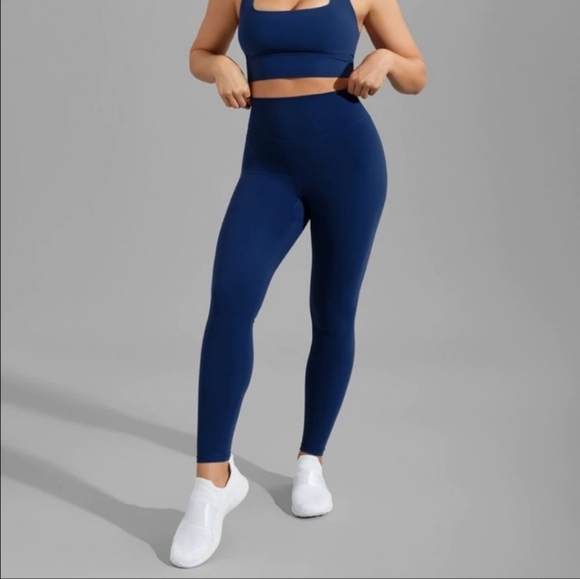 Buffbunny Collection Pants - BuffBunny Rosa High Rise Leggings In Navy Blue Size Small